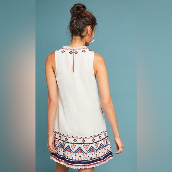 Anthropologie Akemi + Kin Reagan Embroidered Shift Dress Size 10 NWT - Picture 2 of 8